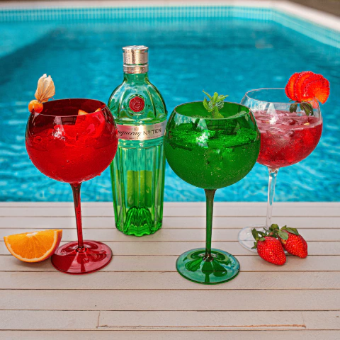 Taça Gin Curves 600ml Acrilico Premium Alto Padrão - comprar online