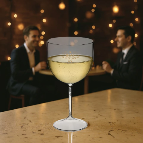 Taças de Gin de Acrílico 500ml Boas Festas Várias Cores