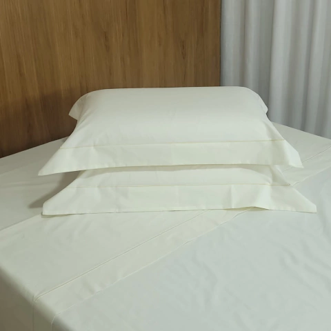 JOGO DE LENÇOL CASAL 4 PEÇAS PERCAL 200 FIOS 100% ALGODÃO - PALHA - comprar online