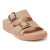 Sandália Flatform Fivela Dupla Softli Sand Nude