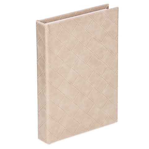LIVRO CAIXA DECORATIVO EM PU BEGE/NUDE