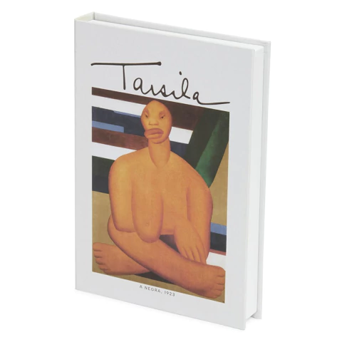 LIVRO CAIXA DECORATIVO A NEGRA TARSILA AMARAL OFFWHITE 28CM