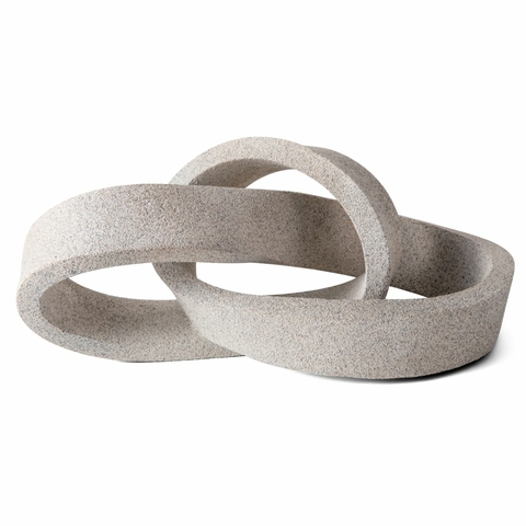 ESCULTURA DECORATIVA ABSTRATA NÓ CINZA - MART