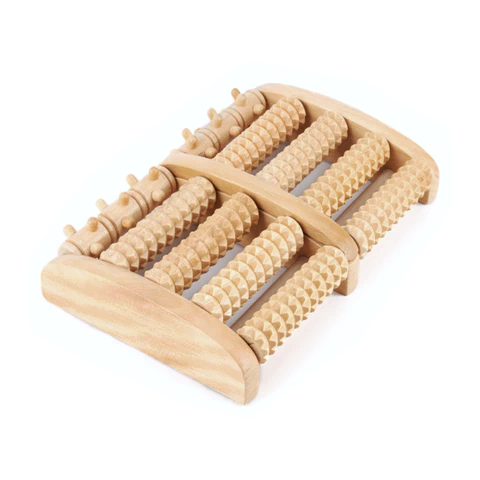 Masajeador maderoterapia de pies REIKI 10 barras de rodillos