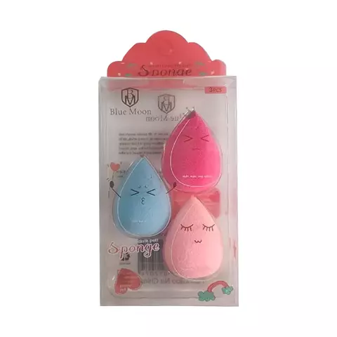 Mini Esponja Gota Puff Kit C/3 - Blue Moon