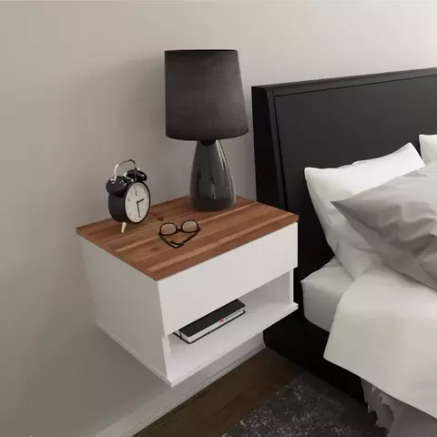 Combo X2 Mesas de Luz Flotantes con Cajón - comprar online