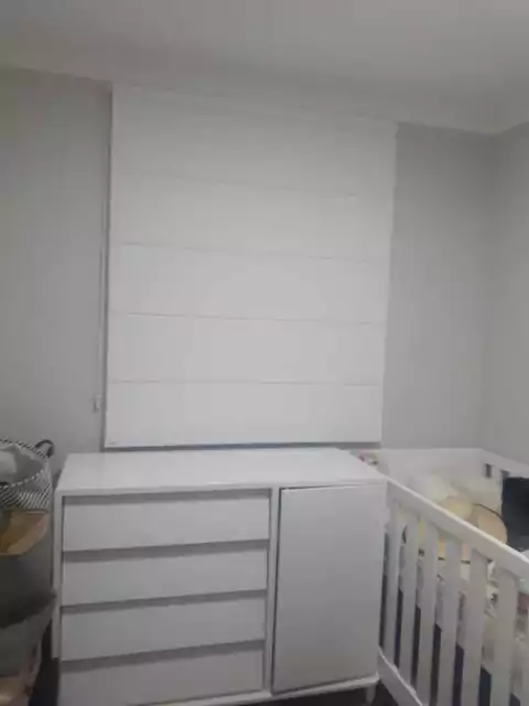 Persiana Blackout Romana Soft Branca 1,40x1,60m