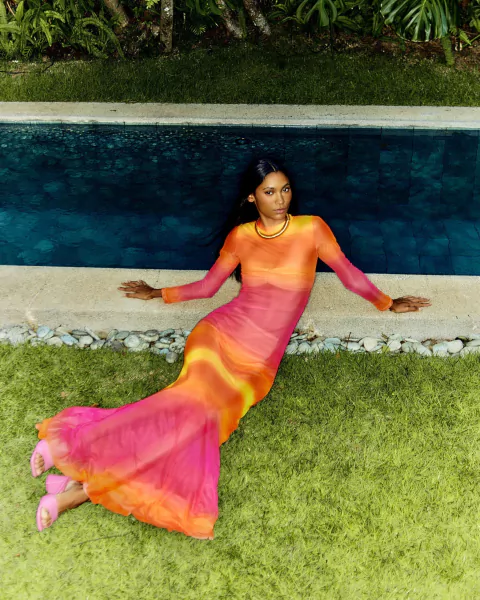 Vestido Valentina em Tule Manga Longa - buy online