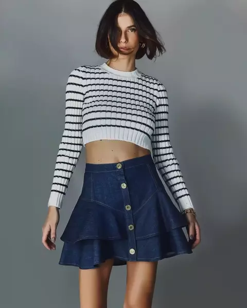 Saia Babados Jeans Dominique - buy online