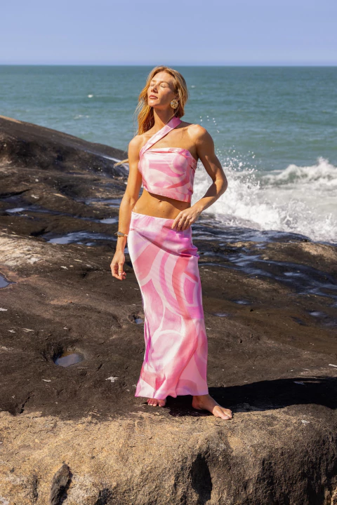 Saia midi Perlage - comprar online