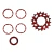 Kit De Conversão Cassete Tanke Cog Single Speed 18D Vermelho