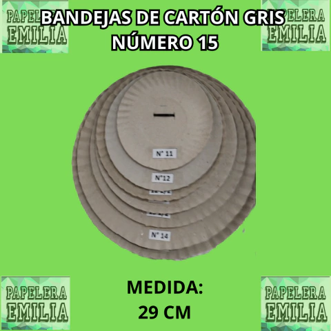 BANDEJA 15 GRIS x 100 bandejas - comprar online