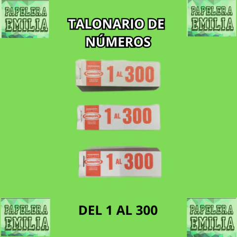 NUMEROS 1 AL 300 - comprar online