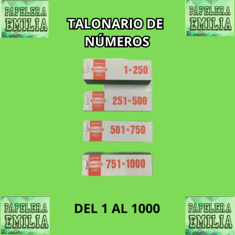 NUMEROS 1 AL 1000 - comprar online