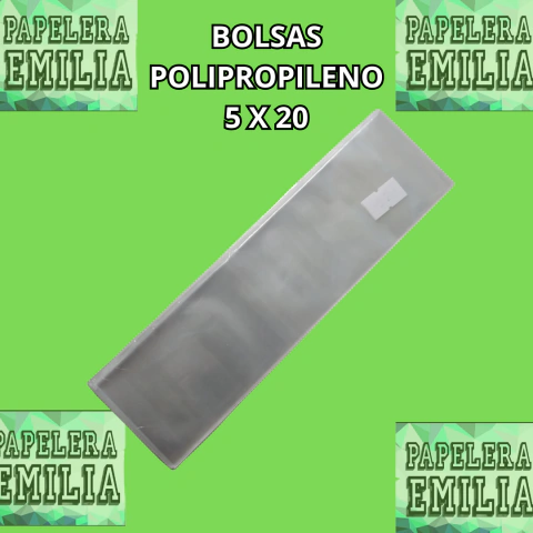 BOLSA POLIPROPILENO 5x20 unidad