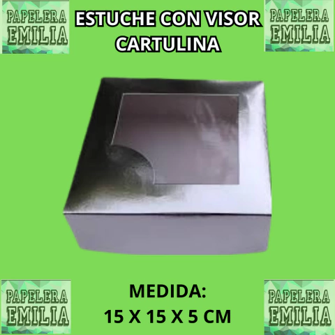 ESTUCHE VISOR 15X15X5 PLATEADO - comprar online