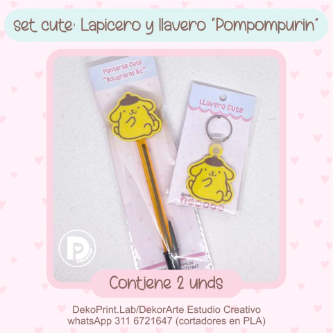 SET CUTE: Lapicero y llavero “Pompompurin” - comprar en línea