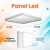 10 Pz Panel Led Viny 60x60 Empotrable 48w Cct 3 Tonos De Luz - - Viny Electric