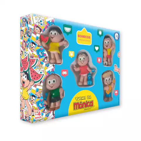 BONECOS TURMA DA MÔNICA 5 MODELOS - comprar online