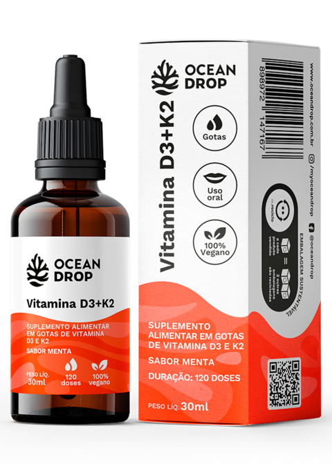 Vitamina D3+K2 gotas, Ocean Drop - comprar online