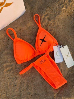 Biquini Cortininha Deboxe Laranja