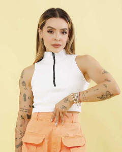 Cropped Liz de Zíper - comprar online