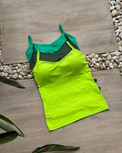 Kit 3 Regata com Bojo Verde Lima - Verde Militar - Verde Bandeira