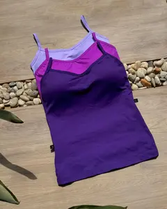 Kit 3 Regata com Bojo Roxo - Rosa Fucsia - Lilas