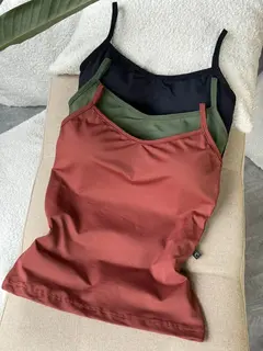 Kit 3 Regata com Bojo Chocolate - Verde Militar - Preto