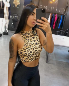 Cropped Arenite Animal Print - comprar online