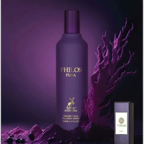 Perfume Árabe Cabelo e Corpo Eau Mistical All Over Spray Philos Pura (Ref. Olfativa Royal Amber)