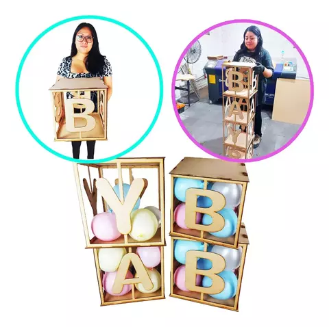 Cajas Para Globos De Baby 4 Piezas - comprar en línea