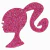 Barbie - Aplique de Glitter - loja online