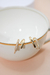 Brinco Dourado Ear Hook Duplo Detalhe Strass na internet