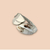 Bracelete Grosso Folha Dupla Prata - comprar online