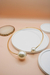 Pulseira Bracelete Dourado Pérola - comprar online
