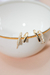 Brinco Dourado Ear Hook Duplo Detalhe Strass - comprar online