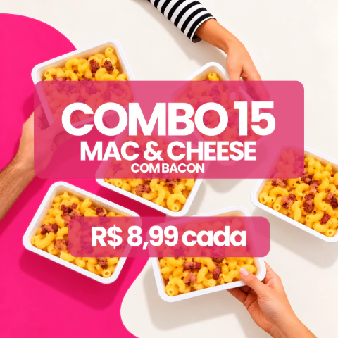 Combo Mac & Cheese com Bacon - 15 Unidades
