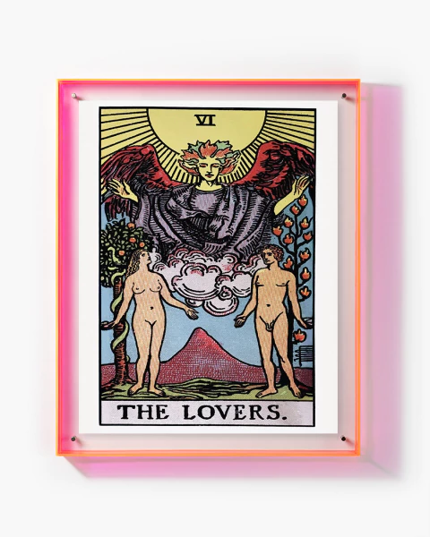 Tarot vintage: Los enamorados - Cuadro decorativo en acrílico - comprar online