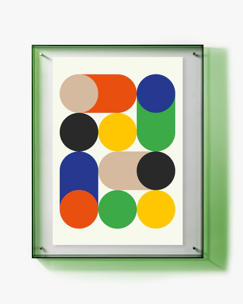 Neo geometría en acrílico - Inspiración Bauhaus