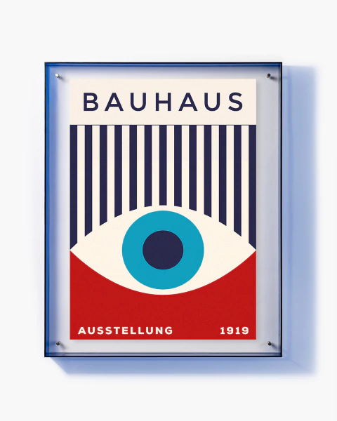 Cuadro con póster de exposición Bauhaus 1919 a color - comprar online