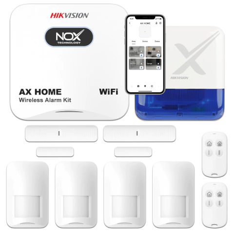 Alarma Hikvision Ax Home Wifi Sensores y Controles + Sirena Exterior - comprar online