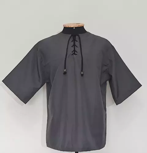 Bata Medieval Cinza - Manga Curta - comprar online