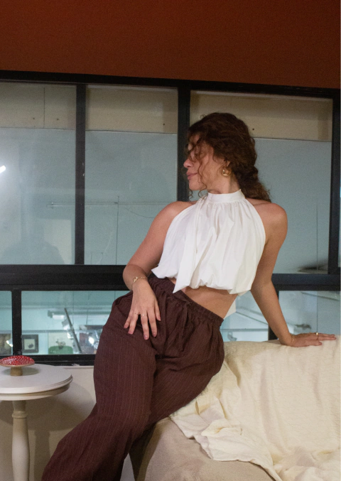 CROPPED FRENTE ÚNICA BALONÊ CLEO BRANCA