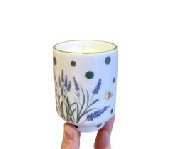 Vela Aromática Vegetal Em Porcelana Premium - 130g na internet