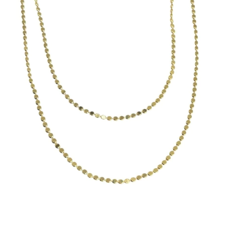 Colar Duplo Bolinhas Achatadas - comprar online