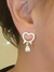 Aros strass acero blanco - comprar online