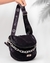 Maxi Riño negra con cadena acrílica extraíble y correa regulable - Bow Bags
