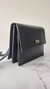 New York negra lisa tapa croco herrajes dorados - Bow Bags