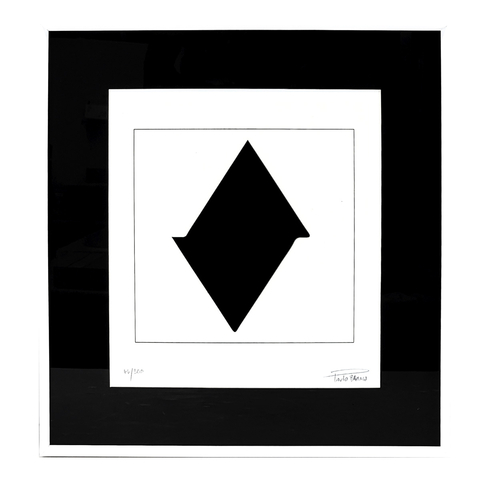 Quadro Gravura Decorativa Coleção Geométrica em P&B - 8/11